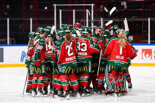 Frölundas spelare jublar