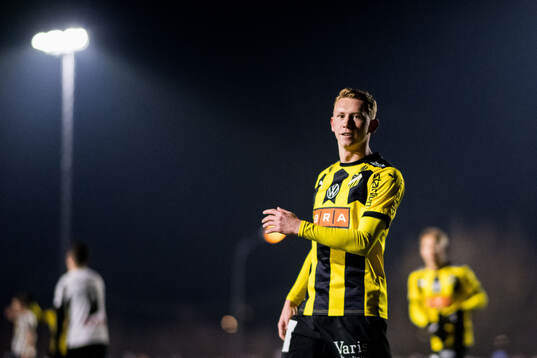 BK Häckens Julius Lindberg jublar