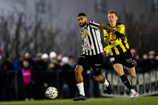 Landskronas Rassa Rahmani och BK Häckens Julius Lindberg