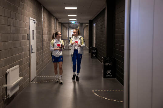 Kosovare Asllani and Nathalie Björn