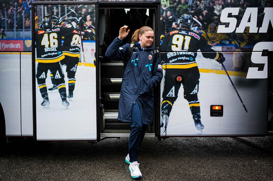 Signe Gaupset of Norway arrives