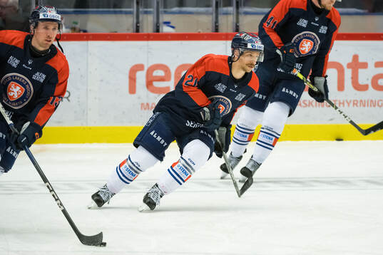 Växjös Brian Cooper innan ishockeymatchen i SHL mellan