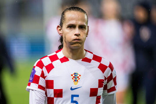 Kristina Nevrkla of Croatia looks dejected