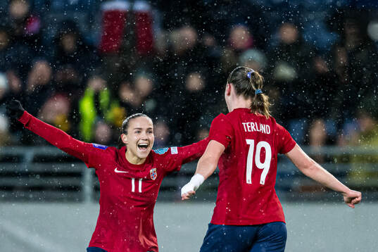 Elisabeth Terland of Norway celebrates