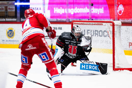 Timrås Emil Pettersson och Örebros målvakt Jhonas Enroth