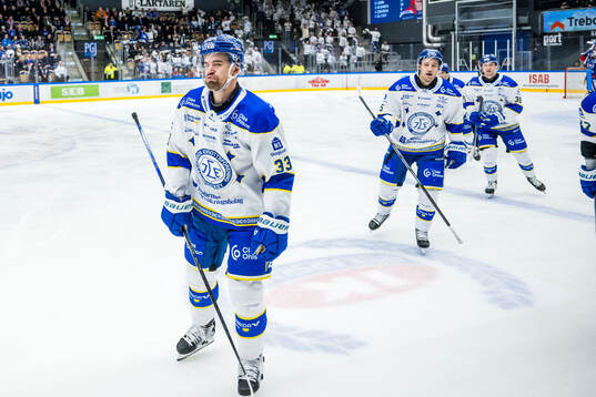 Leksands Eddie Larsson jublar