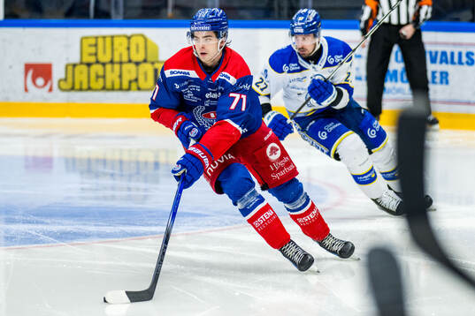 Oskarshamns Viktor Lodin och Leksands Marek Hrivik