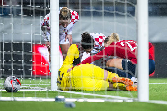 Ana Filipović of Croatia in pain