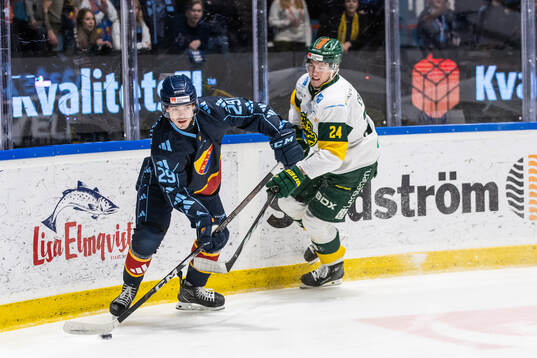 Djurgårdens Axel Andersson och Björklövens Linus Cronholm