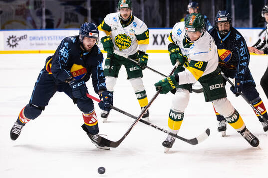 Djurgårdens Albin Grewe och Björklövens Brandon Manning