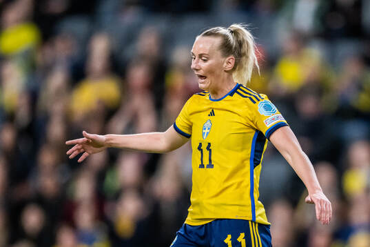 Stina Blackstenius of Sweden looks dejected