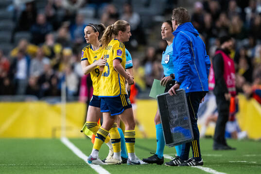 Kosovare Asllani of Sweden is substituted