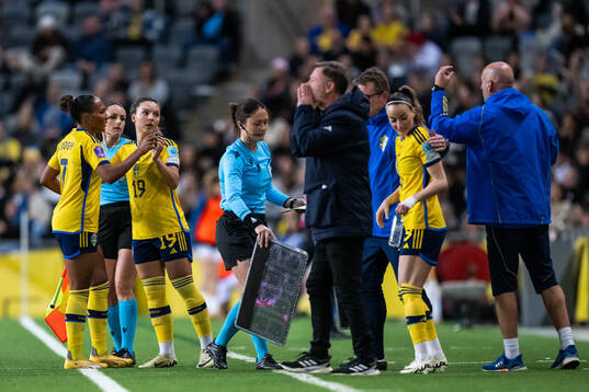 Madelen Janogy of Sweden is substituted off for Johanna