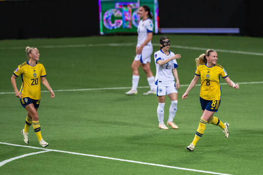 Matilda Vinberg of Sweden celebrates