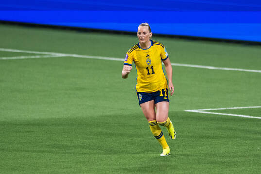 Stina Blackstenius of Sweden celebrates