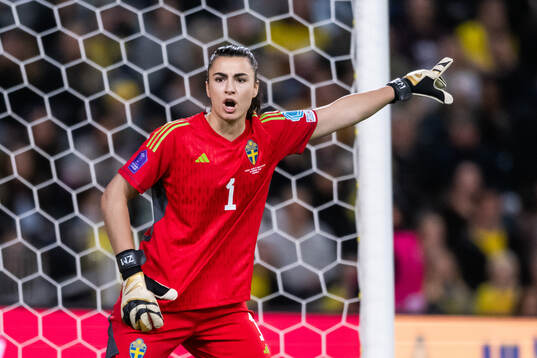 Goalkeeper Zecira Musovic of Sweden