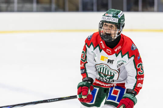 Frölundas Michelle Karvinen jublar