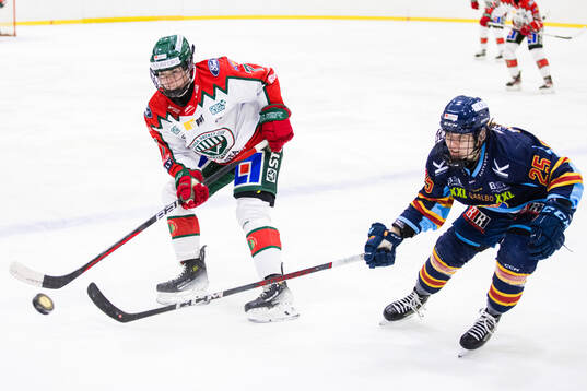Frölundas Kaitlyn Yearwood och Djurgårdens Sara Säkkinen
