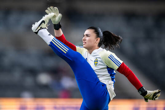 Goalkeeper Zecira Musovic of Sweden