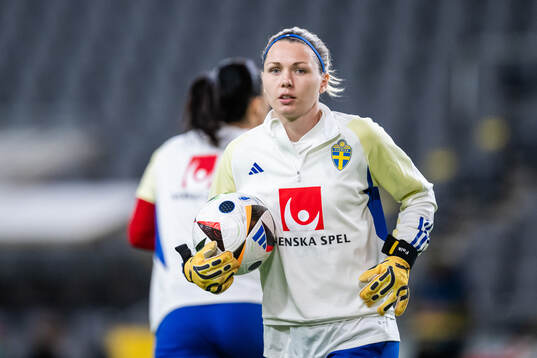 Goalkeeper Jennifer Falk of Sweden
