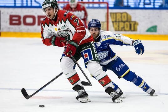 Frölundas Henrik Tömmernes och Leksands Oskar Lang