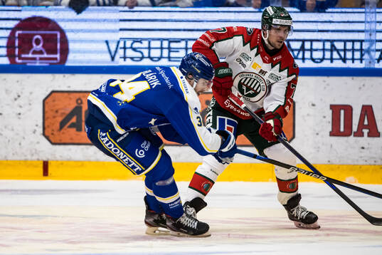 Leksands Peter Cehlarik och Frölundas Henrik Tömmernes