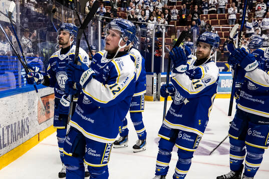 Leksands spelarna jublar