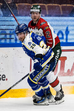 Leksands Justin Glenn Kloos och Frölundas Christian Folin