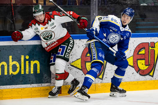 Frölundas Linus Högberg och Leksands Anton Johansson