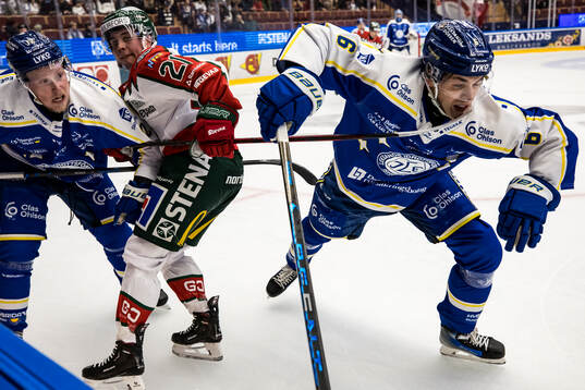 Leksands Kalle Östman och Frölundas Jere Innala och