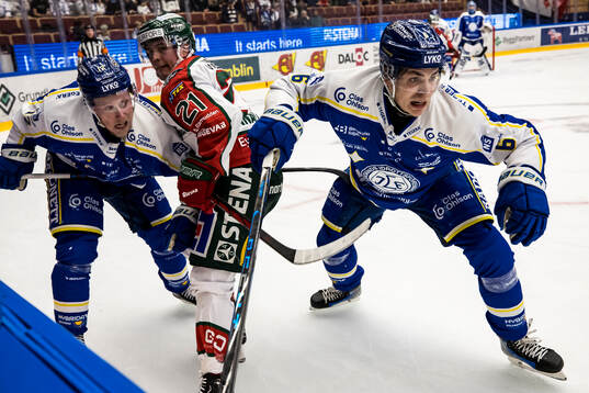Leksands Kalle Östman och Frölundas Jere Innala och