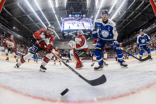 1-0 av Leksands Peter Cehlarik bakom Frölundas Erik Borg