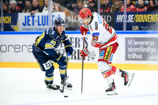 HV71s Måns Lindbäck och MoDos Josh Dickinson