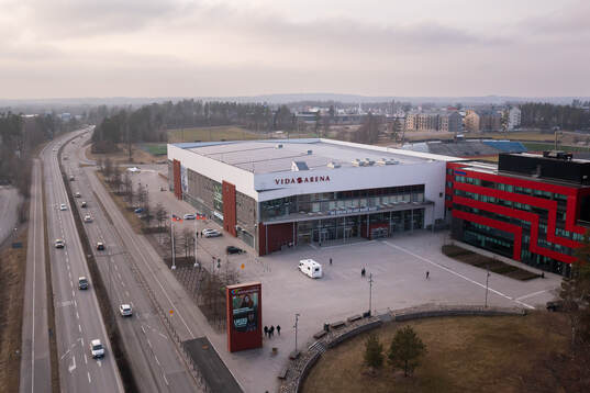 Exteriör vy av Vida arena