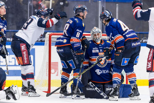 Växjös målvakt Emil Larmi deppar
