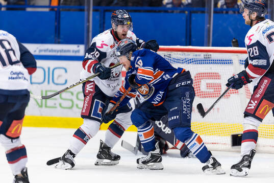 Linköpings Patrick Russell och Växjös Marcus Sylvegård