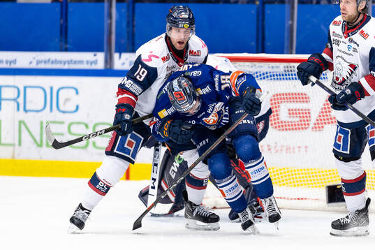 Linköpings Patrick Russell och Växjös Marcus Sylvegård