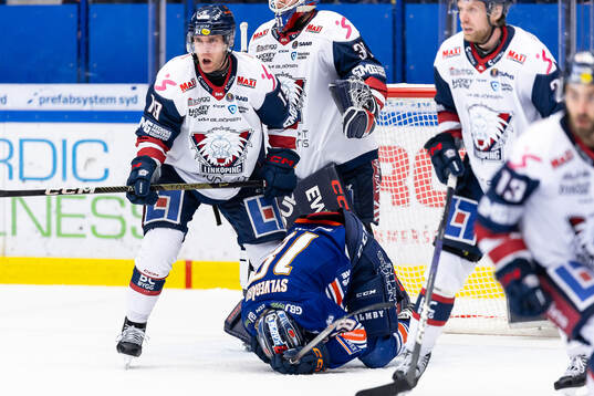 Linköpings Patrick Russell och Växjös Marcus Sylvegård