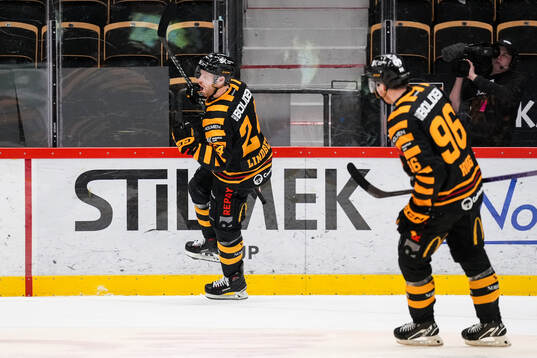 Skellefteås Oscar Lindberg och Rickard Hugg jublar