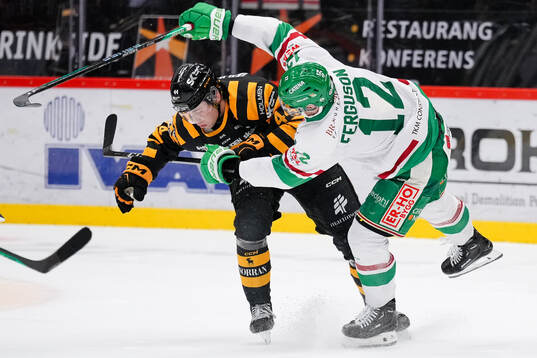 Skellefteås Elias Salomonsson och Rögles Brady Ferguson