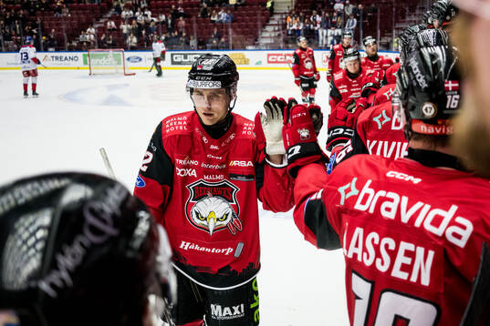 Malmö Redhawks Janne Kuokkanen jublar