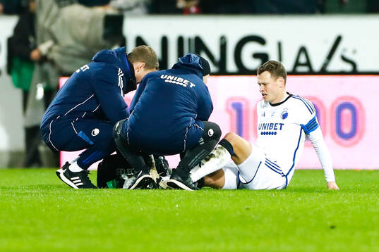 Viktor Claesson of FC Copenhagen in pain