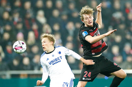 Birger Melin of FC Copenhagen and Oliver Sørensen