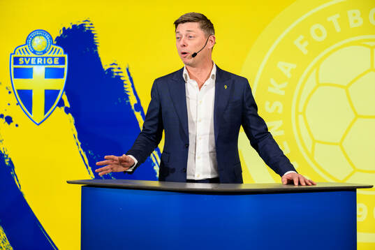 Head coach Jon Dahl Tomasson of the Swedish national