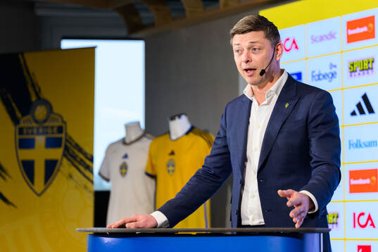 Head coach Jon Dahl Tomasson of the Swedish national