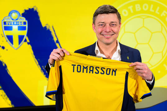 Head coach Jon Dahl Tomasson of the Swedish national