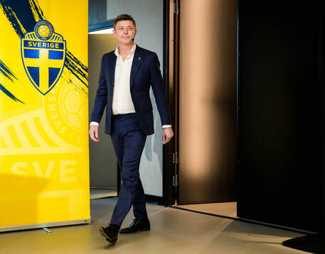 Head coach Jon Dahl Tomasson of the Swedish national