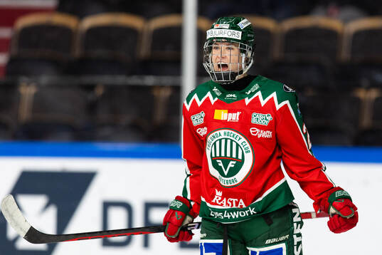 Frölundas Andrea Dalen jublar