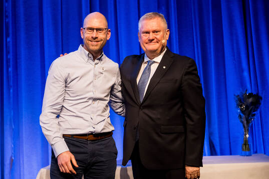 Malmö FFs ordförande Anders Pålsson uppmärksammar