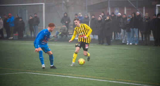 IFK Hässleholms Harry Thomasson i träningsmatchen mellan
